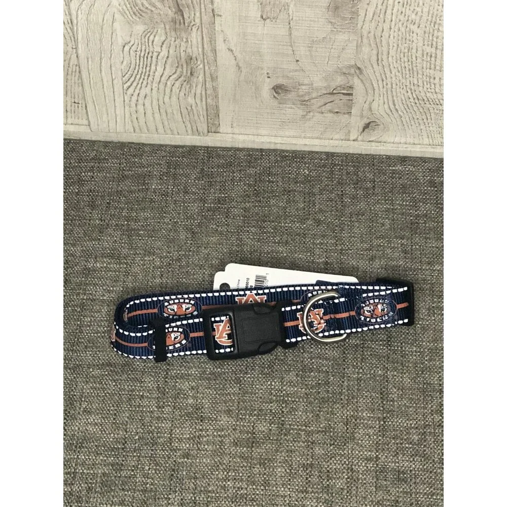 Pup Rally Dog Collar Size Large Official NCAA Auburn Tigers Reflective